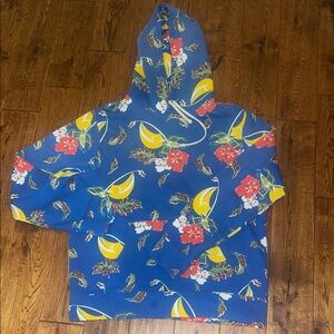 POLO RALPH LAUREN Men's Sailboat-Floral Fleece Hoodie SZ L